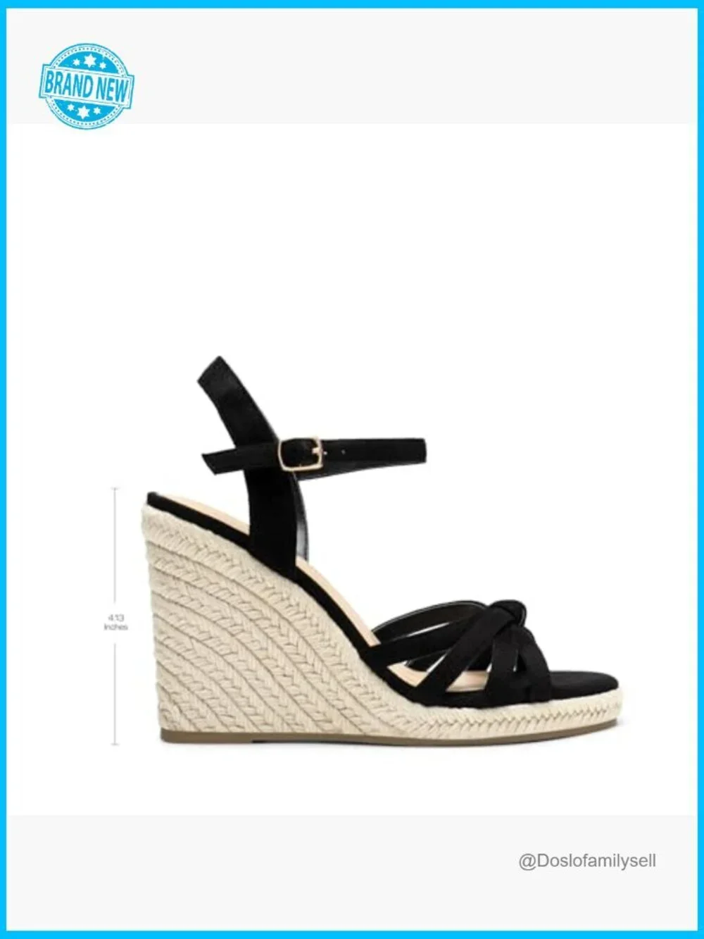 Strappy Espadrille Wedge Sandals Dressy Summer Casual Women Platform Heels with